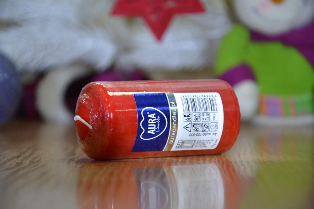 Свічка столова циліндр Bispol AURA Candles sw50_100_030 Червоний Луцк - изображение 8