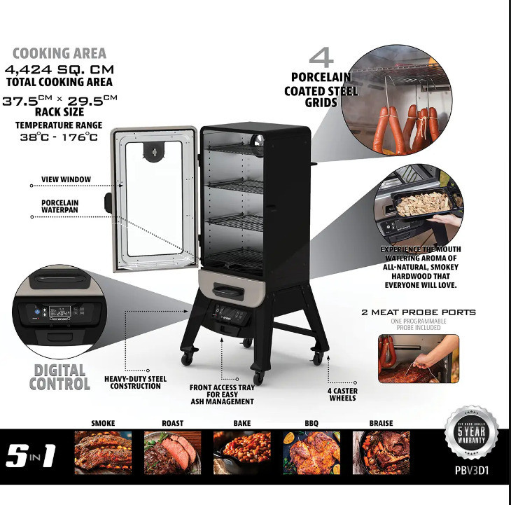 Електричний гриль-смокер Pit Boss 3-Series Digital Electric, 10600 Код: 011114 Рівне - фото 7