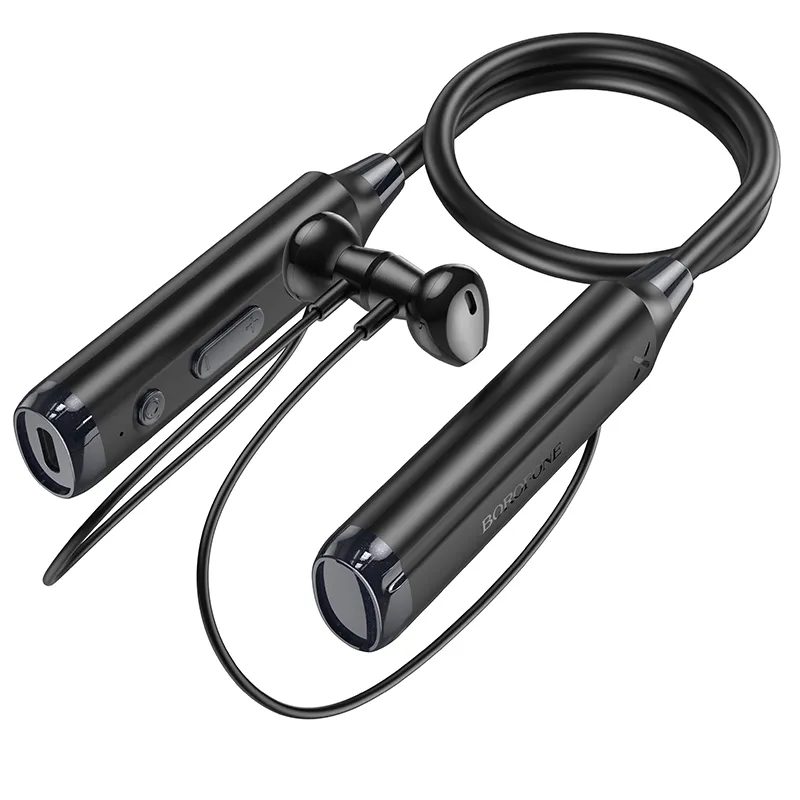 Спортивні бездротові навушники BOROFONE BE64 Black Київ - фото 2