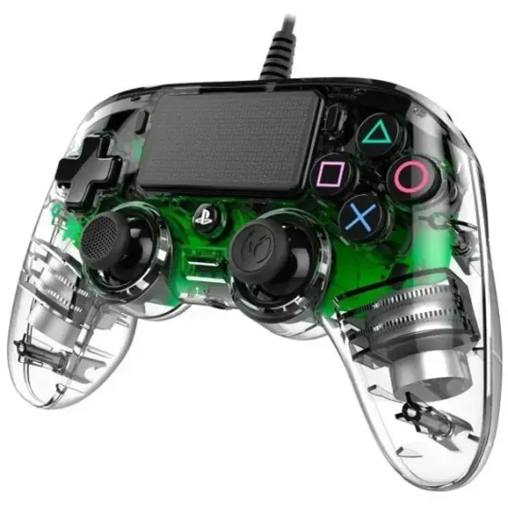 Проводной контроллер Nacon Compact для PS4, прозрачно-зеленый геймпад с LED подсветкой, вибрацией, д Киев