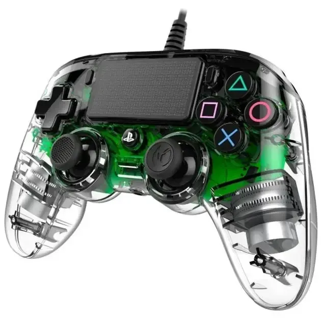 Проводной контроллер Nacon Compact для PS4, прозрачно-зеленый геймпад с LED подсветкой, вибрацией, д Киев - изображение 3