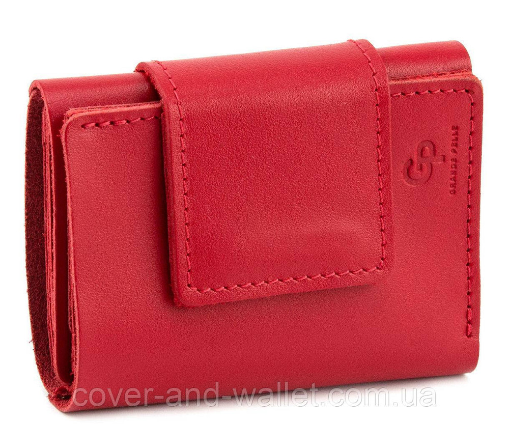 Женский красный кошелек из винтажной кожи маленького размера Grande Pelle Киев - изображение 6