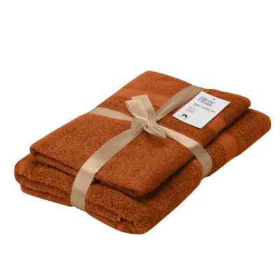 Полотенце Ardesto набор махровых Splendid 50х90 см, 70х140 см, 2шт, 100% хлопок, терракотовый (ART2359TE) Винница
