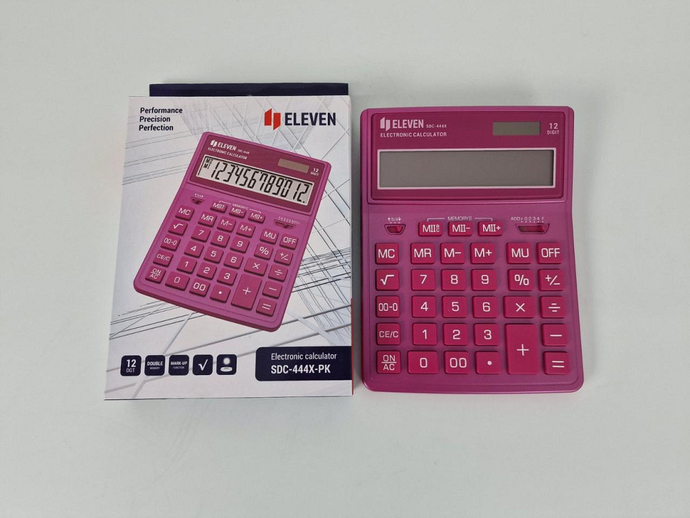 Калькулятор "ELEVEN" SDC-444S (citizen) 12 розрядів бухгалтерський малиновий (1 шт.) Харків - фото 1