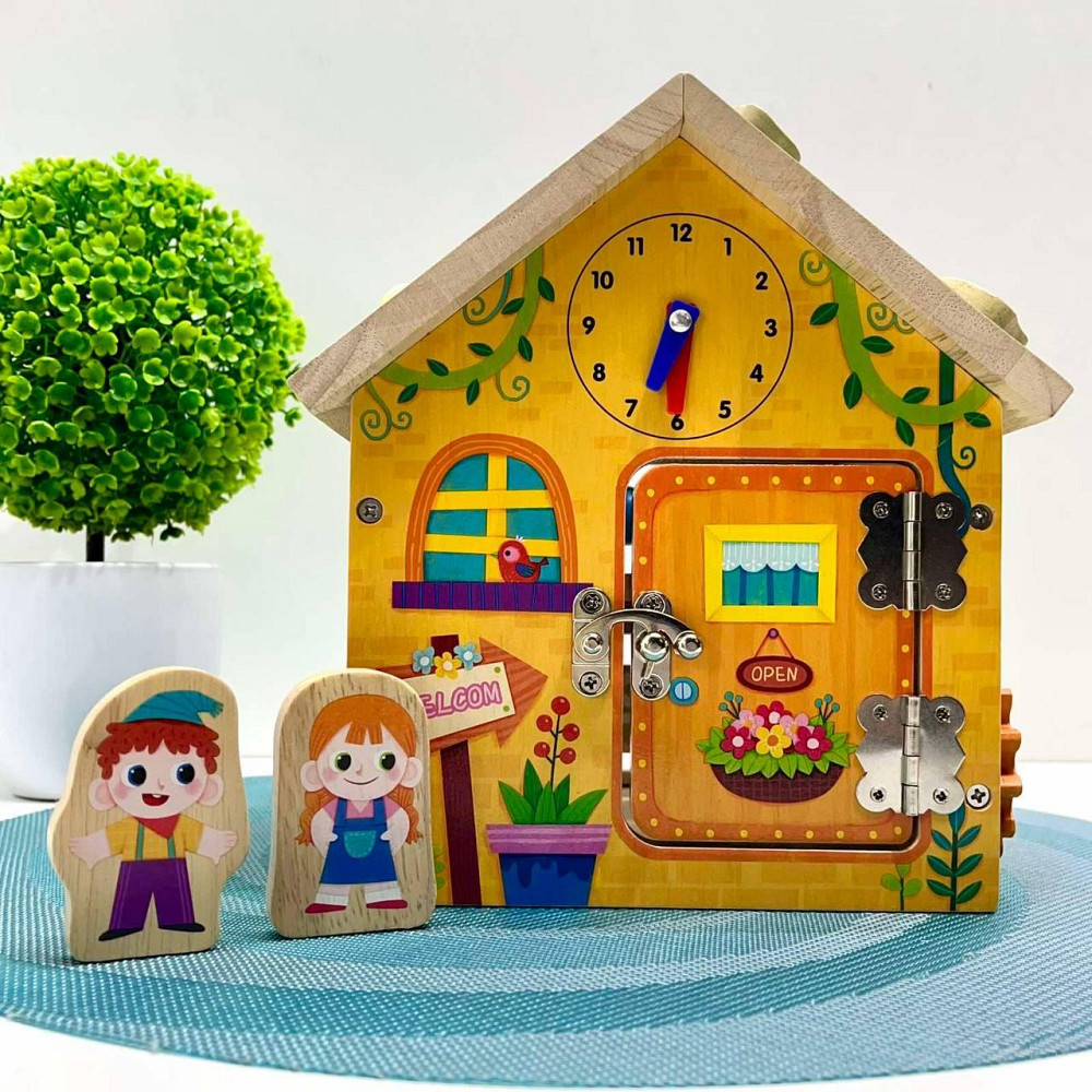 Бізідім розвиваюча іграшка ксилофон 5 тонів шестерні годинник сортер 19-20-18 см (MD 1364) Чернігів - фото 9