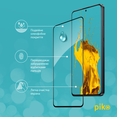 Скло захисне Piko Full Glue Xiaomi Poco X6 Pro Black (1283126588754) Вінниця - фото 4