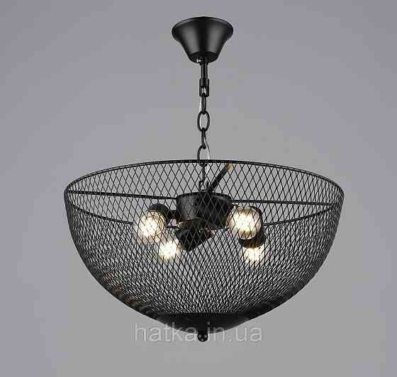 Люстра підвісна в стилі лофт металева Sirius B S2474/4 BK чорна Київ