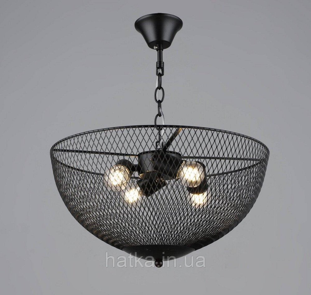 Люстра підвісна в стилі лофт металева Sirius B S2474/4 BK чорна Київ - фото 1