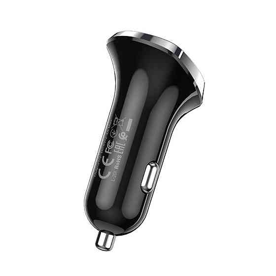 Автомобільний зарядний пристрій BOROFONE BZ15 Auspicious dual port digital display car charger Київ