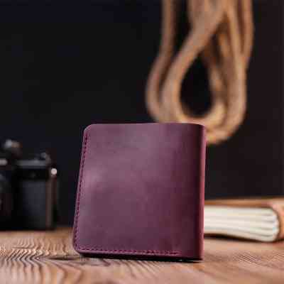 Портмоне Shvigel Кожаное Бордовое (16604) Винница