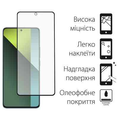 Скло захисне Dengos Full Glue Xiaomi Redmi Note 13 4G (black) (TGFG-346) Вінниця