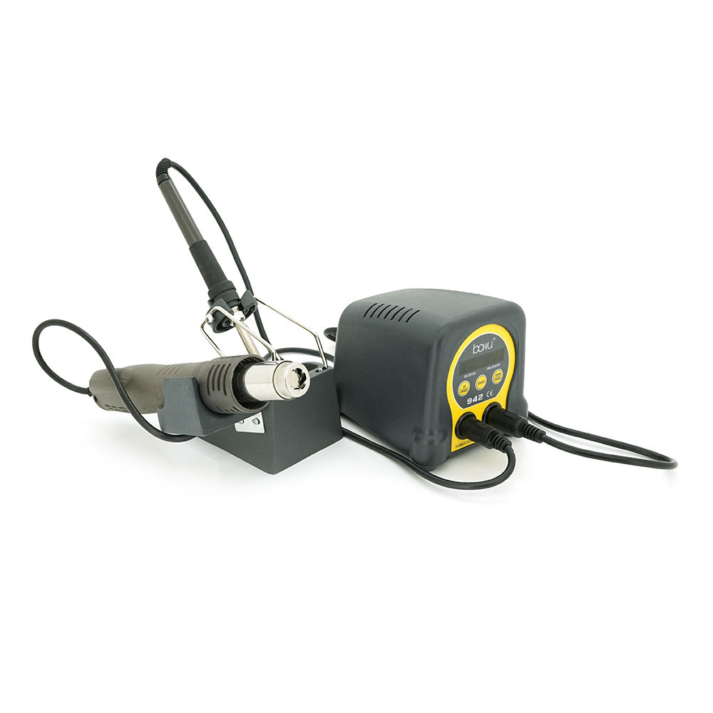 Паяльная станция BAKU BA-942 с цифровой индикацией на фен и паяльник, DC:110-240V, 4A,750W, 2,25 кг Киев - изображение 1