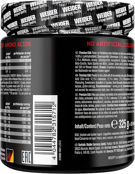 Амінокислоти Weider Premium EAA Zero 325 g (Tropical) Луцьк - фото 2