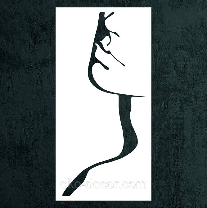 Декоративное настенное Панно «Силуэт женщины», Декор на стену 70*34 см, Белый Киев - изображение 10
