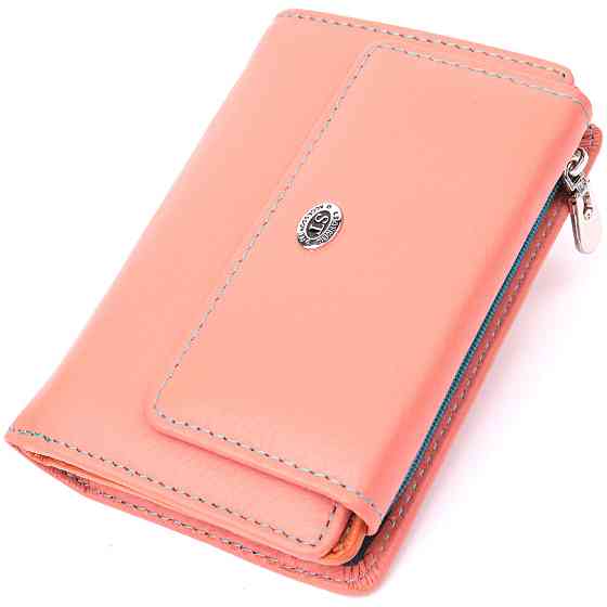 Оригінальний гаманець для жінок із натуральної шкіри ST Leather 22499 Помаранчевий Київ