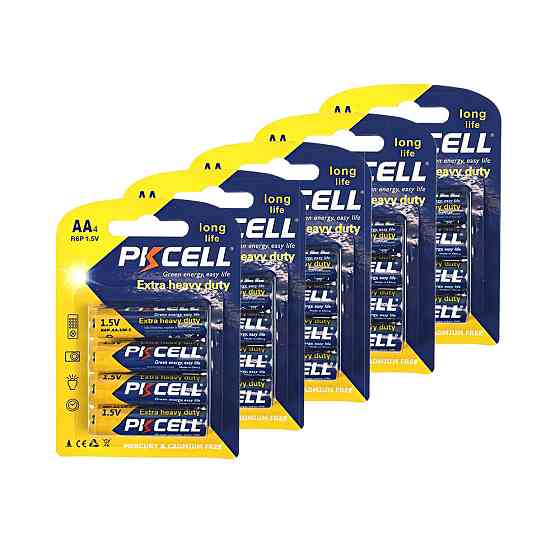 Комплект з 20 батарейок PKCELL Extra Heavy Duty AA R6P 1.5V по 4шт/блістер Київ