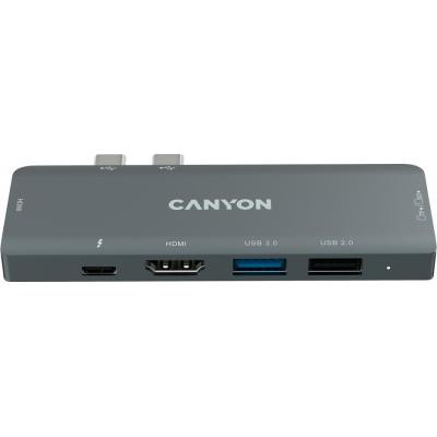 Концентратор Canyon 1*Type C PD100W+2*HDMI+1*USB3.0+1*USB2.0+1*SD+1*TF (CNS-TDS05B) Винница - изображение 3