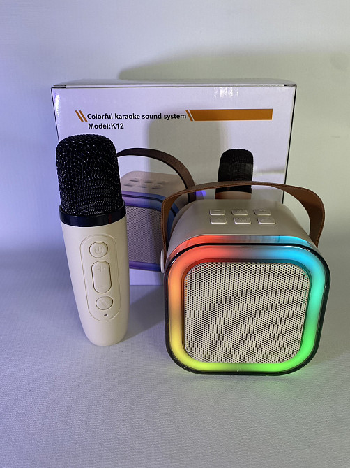 Бездротове караоке для дітей та дорослих караоке мікрофон K12 з колонкою та підсвічуванням Одеса - фото 10