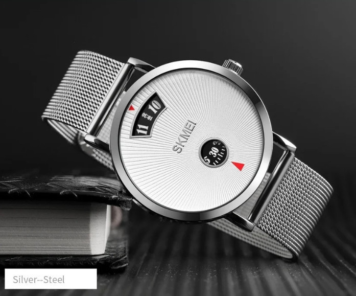 Чоловічий наручний годинник Skmei 1489 Сріблясті Київ - фото 4