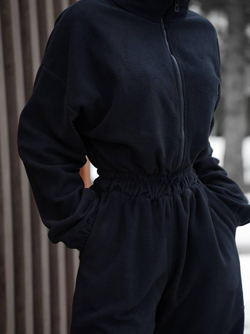 Женский теплый повседневный комбинезон из флиса Темно-синий, 42/46 Одесса - изображение 4