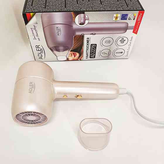Фен для волос с холодным обдувом Adler, Фен с холодным и теплым режимами Электрофен насадками MO-22 Львов