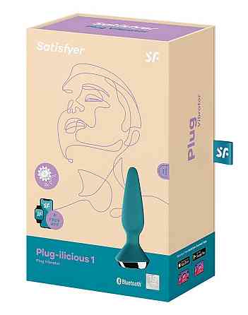 Анальна смарт-вібропробка Satisfyer Plug-ilicious 1 Petrol Sex Aura Київ