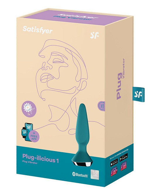 Анальна смарт-вібропробка Satisfyer Plug-ilicious 1 Petrol Sex Aura Київ - фото 6