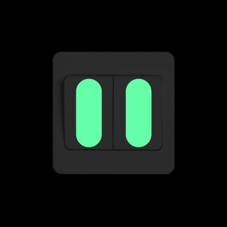 Набір люмінесцентних наклейок на вимикач 10 штук салатовий Київ - фото 2