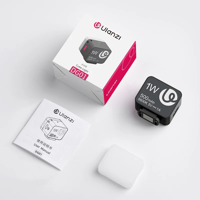 Міні накамерне світло з розсіювачем 5600К CRI 95+ чорний Ulanzi DG01 SBR Київ - фото 6