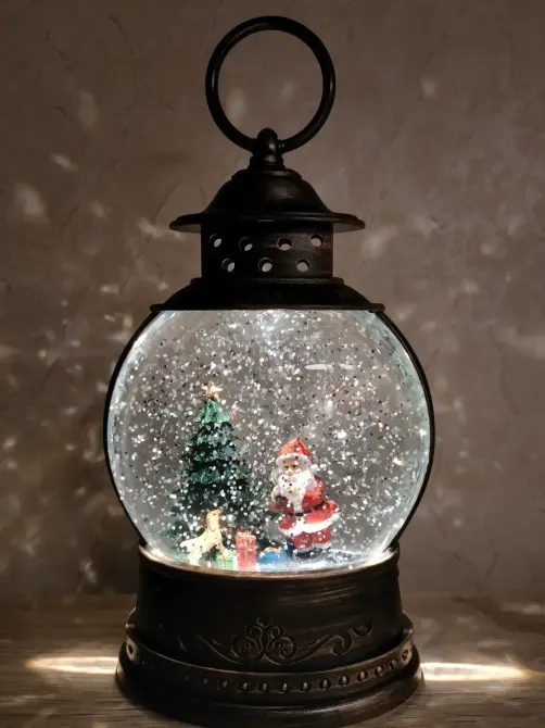 Hengda Снеговик Волшебный фонарь круглой формы "С анимацией" 26 см., новогодний светильник Київ - фото 5