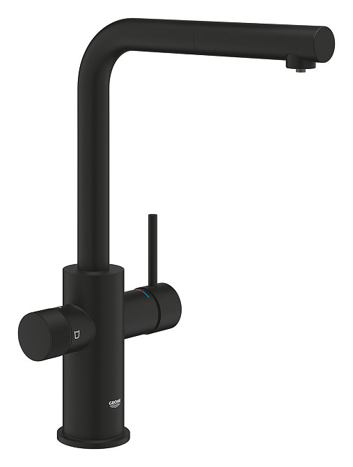 Кухонний змішувач із підключенням до фільтра Grohe Blue Pure Minta чорний (30590KF0) Чернівці - фото 2