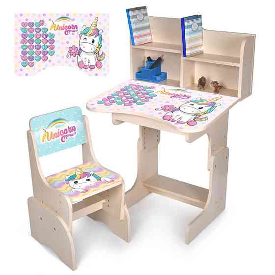 Детская Парта N 2071-9-2 дерево, со стульчиком Винница