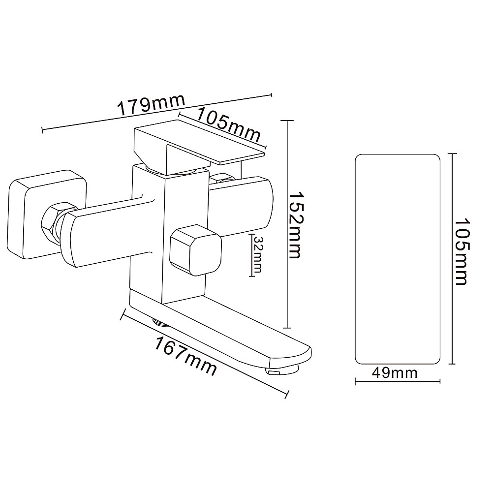 Змішувач для ванни Globus Lux KUBUS SKU-102N Луцк - изображение 2