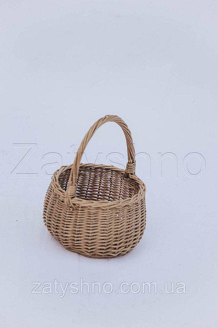 Корзинка из лозы маленькая | корзинки з лози декоративні | плетеная корзинка из лозы Киев - изображение 1