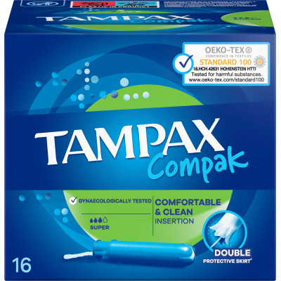 Тампоны Tampax Compak Super с апликатором 16 шт. (4015400219712/4015400219743) Винница - изображение 4