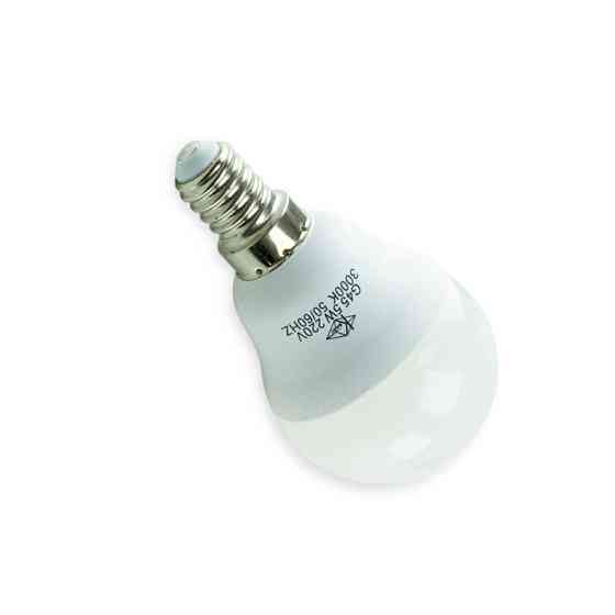 Лампа 220V E14 5W G45 3000K теплый белый светодиодная Мукачево