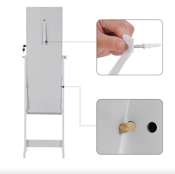 Підлогове дзеркало-шафа Leobert Insignia з підсвіткою білий Київ - фото 6