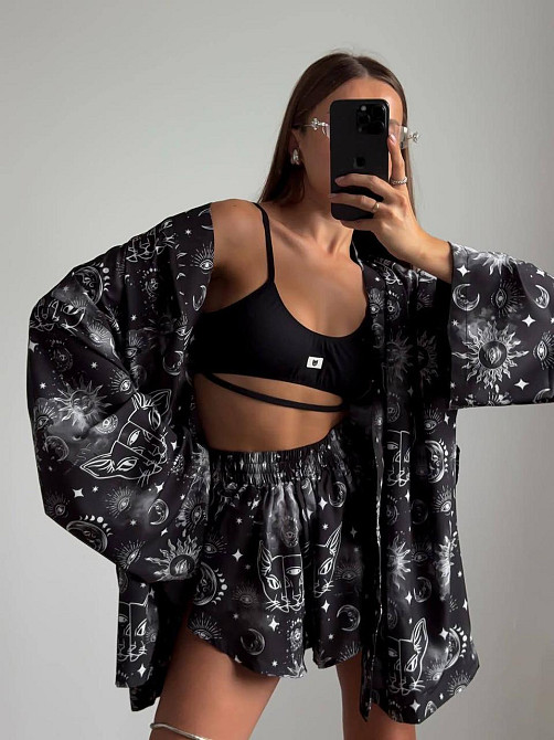 Женский стильный домашний комплект двойка софт принт Одесса - изображение 2