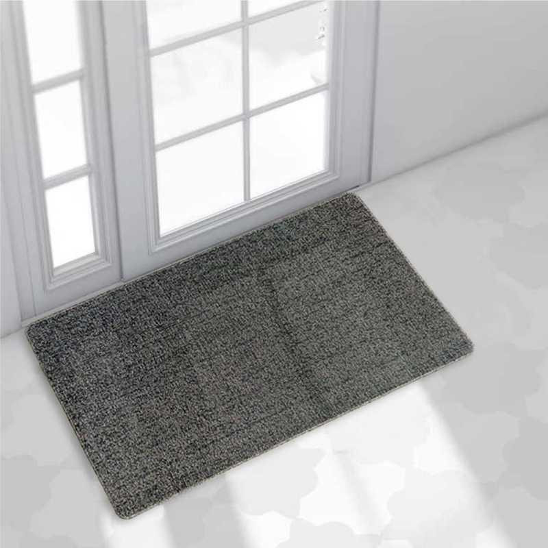 Дверной коврик Lovely Svi с петлевой щетиной 45 x 75 для внутреннего и наружного входа - Серый Киев - изображение 1