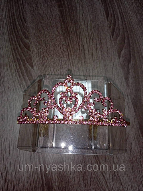 Диадема на обруче Корона с сиреневыми лавандовыми камнями Кривой Рог - изображение 8