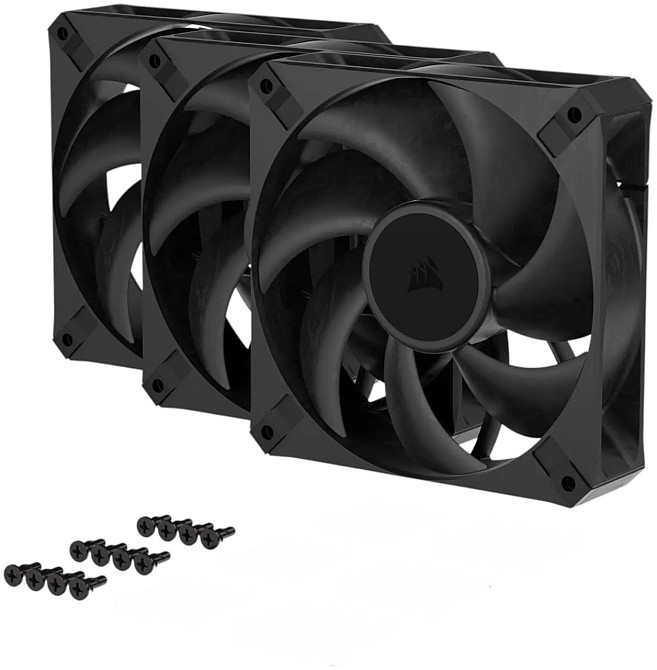 Вентилятор корпусний CORSAIR RS120 MAX 120 мм PWM високий статичний тиск 4-pin 2000 об/хв чорний LCP трійний пакет Київ - фото 8