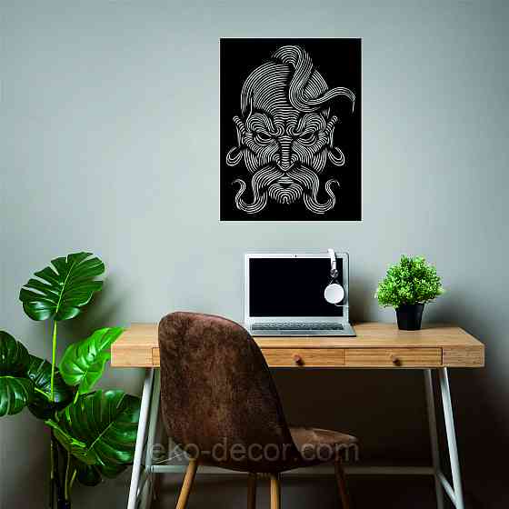 Декоративное настенное Панно «Козак» Декор на стену 70*54 см, Черный Киев