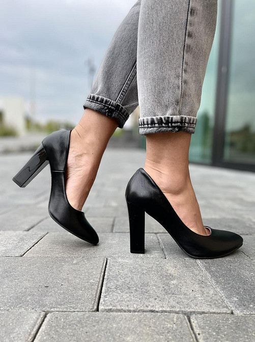 Туфлі жіночі D and V чорні натуральна шкіра каблук 9 см 36 р. (2246) Коломыя - изображение 7