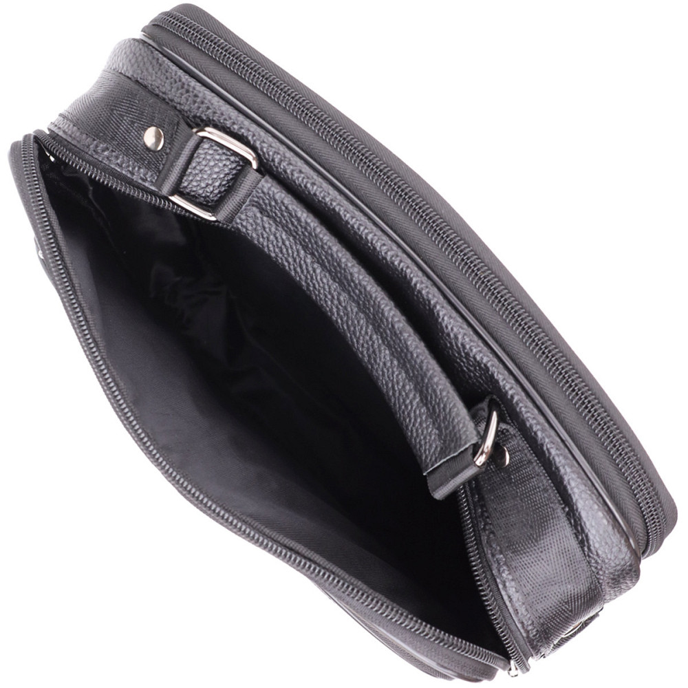 Сумка мужская с ручкой для переноса в руке из натуральной кожи Vintage 23029 Черный Киев - изображение 7