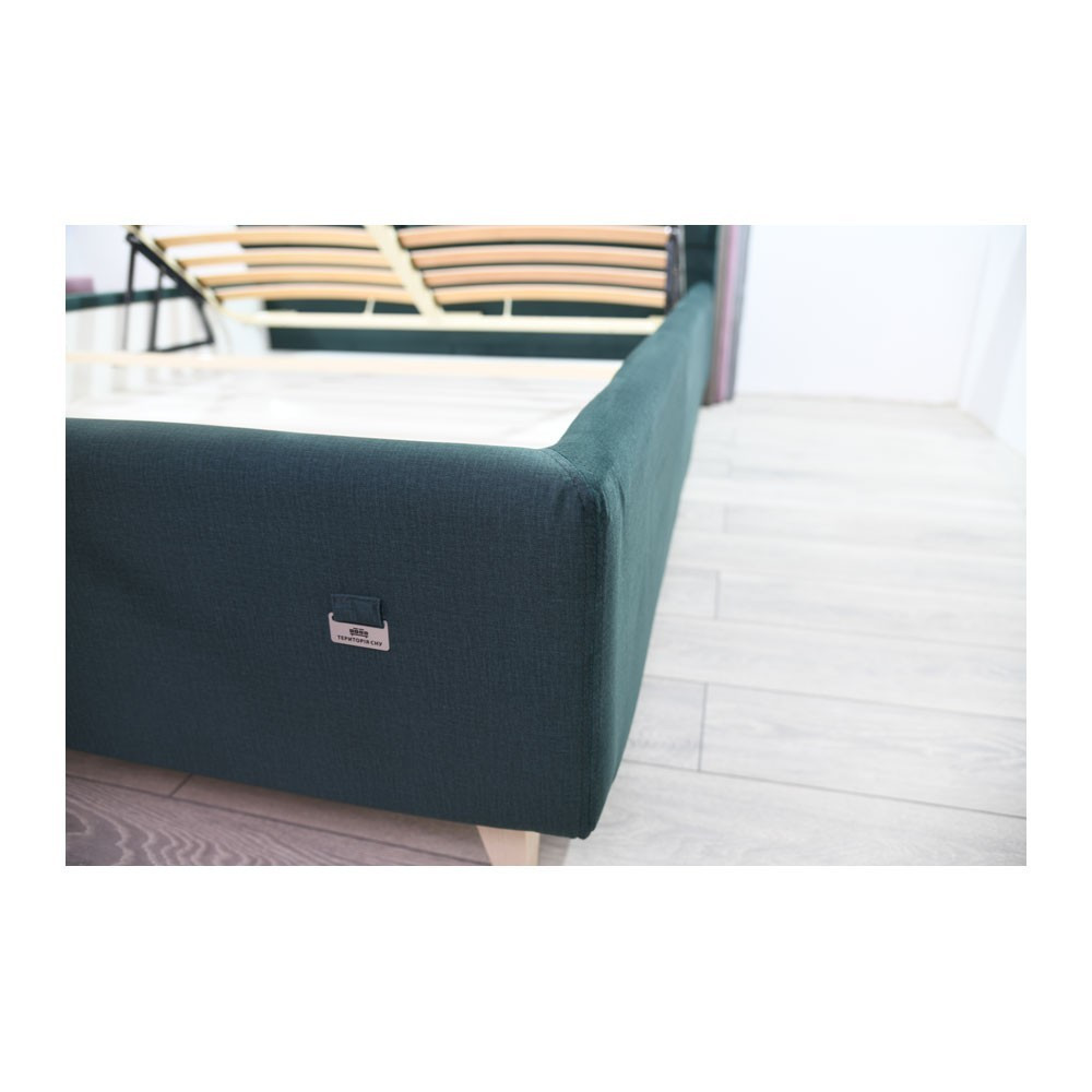 Кровать TaurusDesign Emilia Comfort на ножках с нишей для белья 160x190 темно-синий Киев - изображение 4