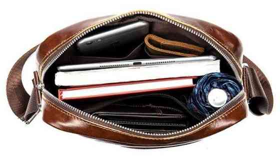 Сумка стильная мужская Коричневая (Vintage) Киев