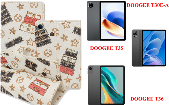 Книга-трансформер для планшета DOOGEE T30E-A, T35, T36, цвет Black Lyi White Киев