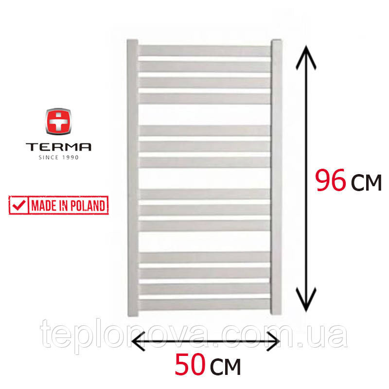 Водяна Рушникосушка Плоска Біла 960х500 Terma Marta Чернівці - фото 1