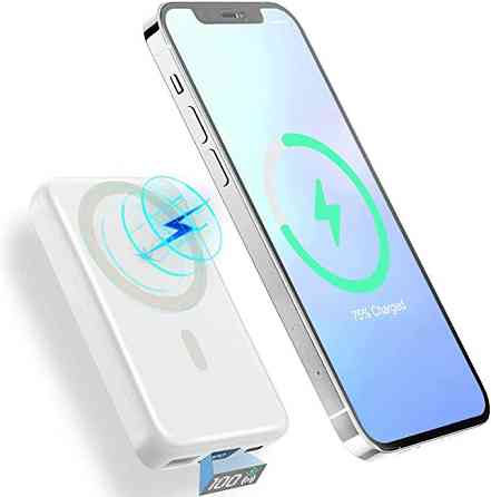 Повербанк AOGUERBE 10000 мАч MagSafe 22.5 Вт, беспроводная магнитная зарядка для iPhone 12/13/14 Киев