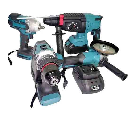 Набір інструментів 4 в 1 9712, перфоратор, гайковерт, шурупокрут, кутова шліфувальна машина Вінниця